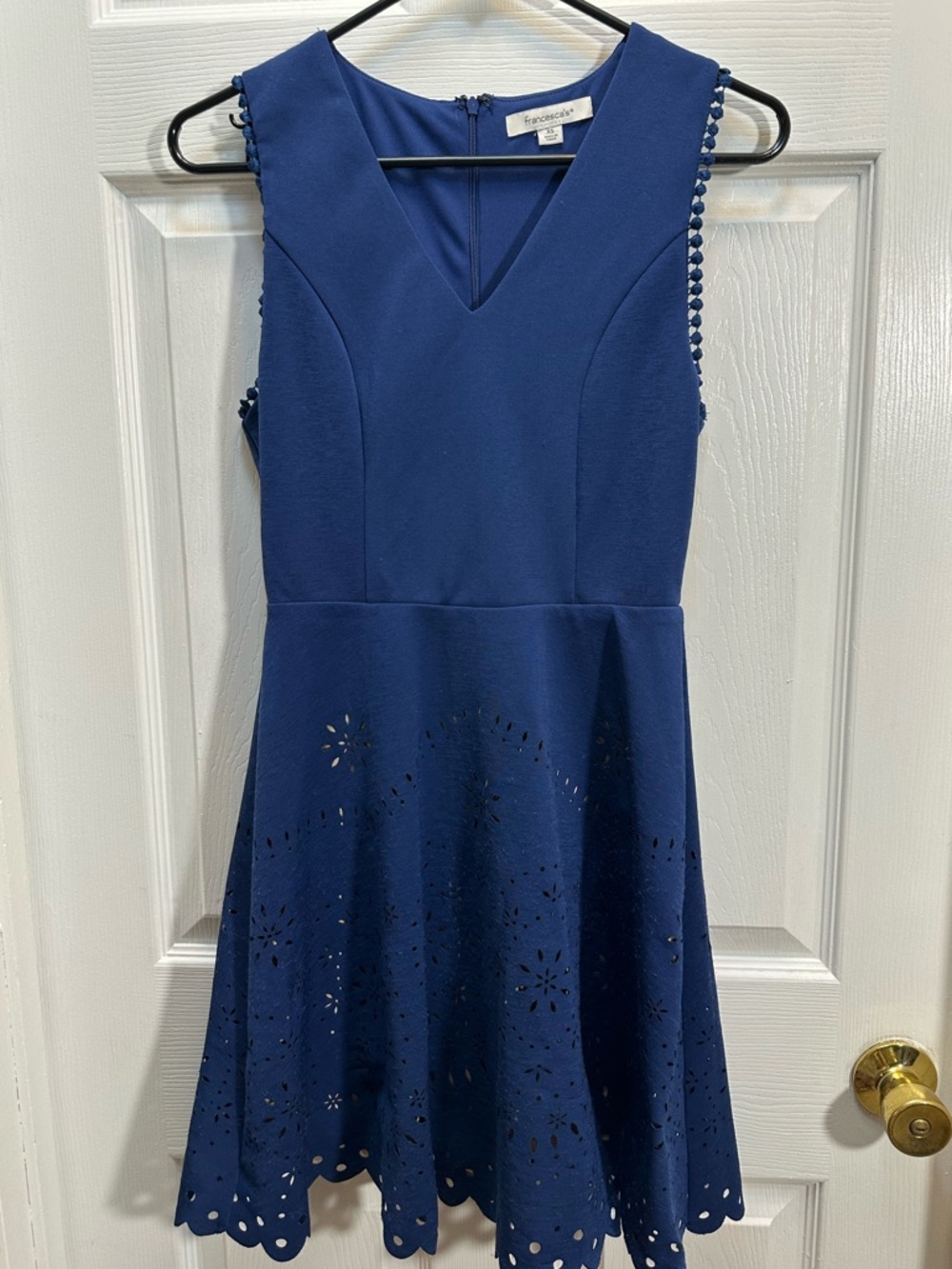 Francesca's Royal Blue V-Neck Dress